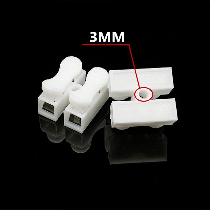 Quick 10pcs Cable Connector Terminal Clamp Spring Block Wire Connector Strip Led Wire Light Terminals
