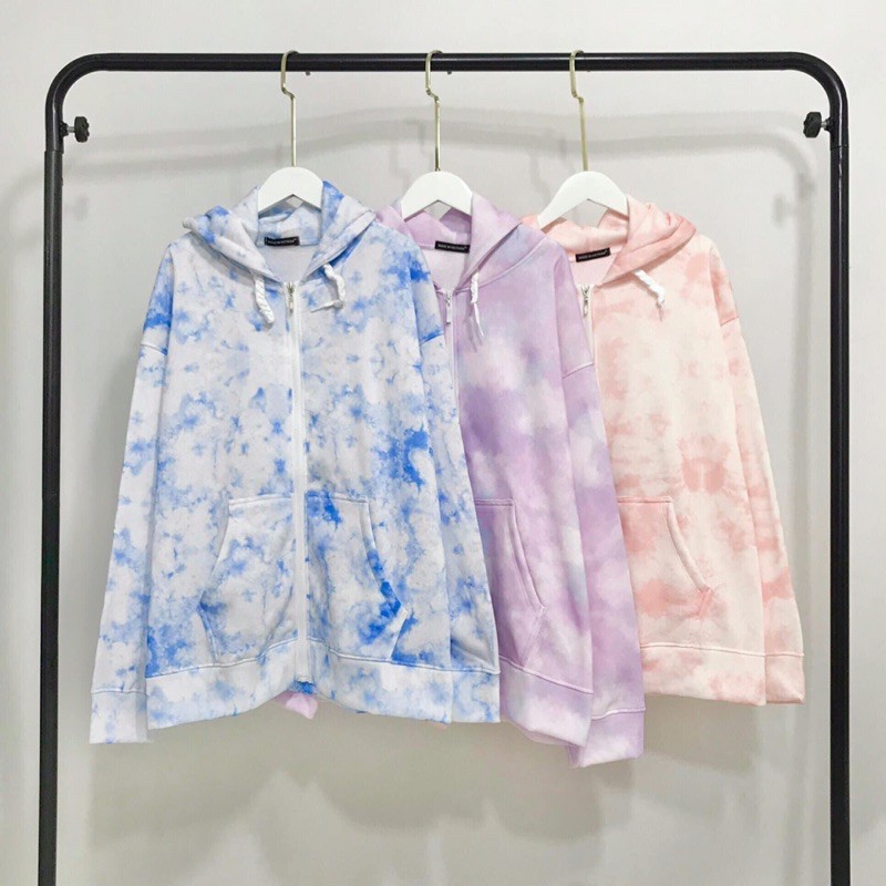 Hoodie zip tiedye / Áo khoác loang màu xác ướp