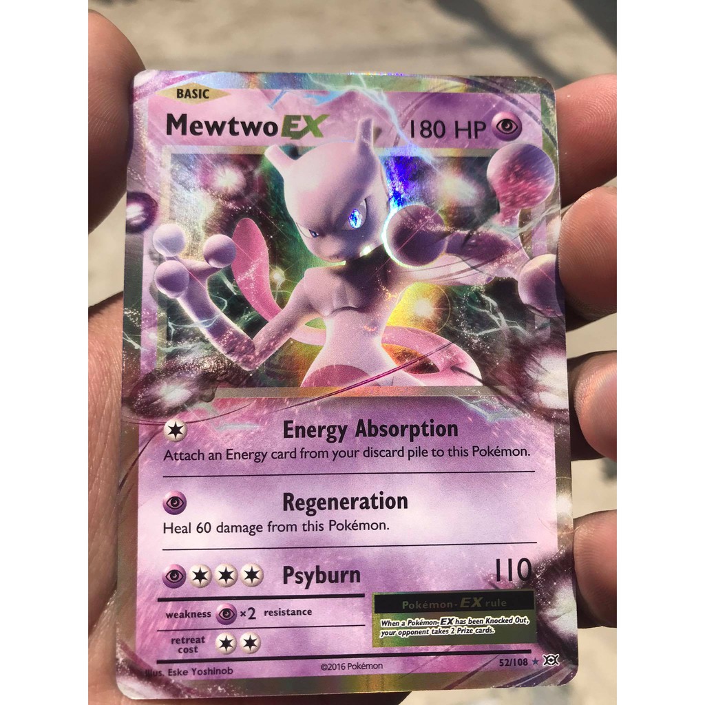 Thẻ bài pokemon mewtwo 52/108 XY Evolutions