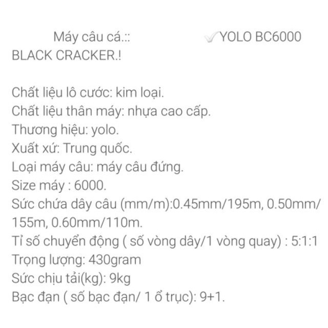 ( giá rẻ tri ấn ) Máy câu Yolo BC6000 chất lượng cao ( 3 ngày đổi trả )