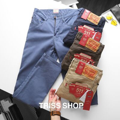 Quần Dài Kaki Nam Levis 5 Dáng Trơn Co Giãn Thoải Mái