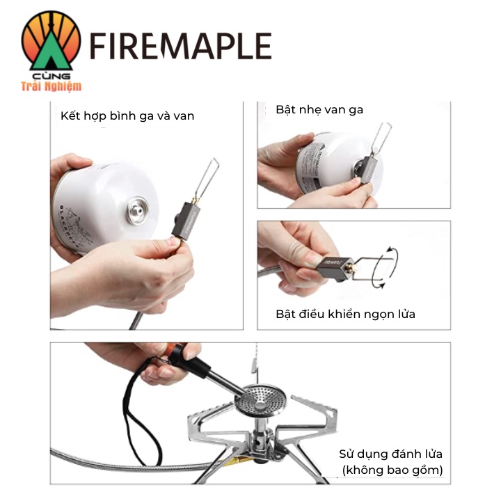 [CHÍNH HÃNG] Bếp Gas Dã Ngoại Điều Áp Mini Ngoài Trời Chuyên Dụng Siêu Nhỏ Gọn Fire-Maple FMS-ROCK