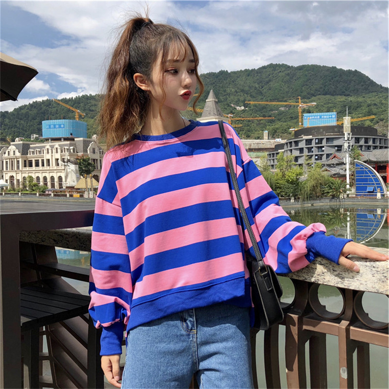 🌈M-4XL phong cách Hàn Quốc kích thước lớn thanh mẫu áo len dài tay lỏng quanh cổ top của phụ 🌸 | BigBuy360 - bigbuy360.vn