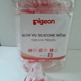 Núm vú silicon pigeon size s m l từ 0 đến 3 tháng 18 tháng