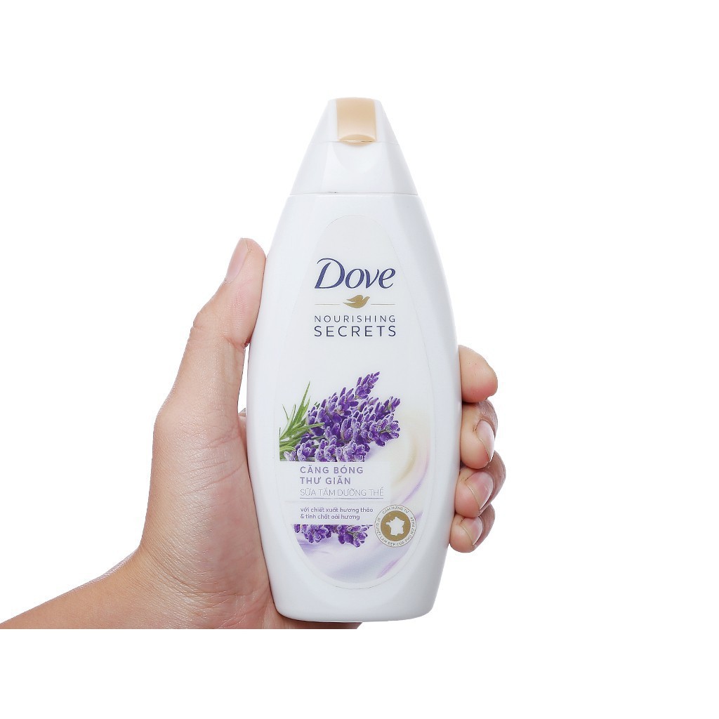 Bộ Sữa Tắm Dưỡng Thể Dove Dưỡng Ẩm Chuyên Sâu 530g tặng STDT tinh chất oải hương 120g.