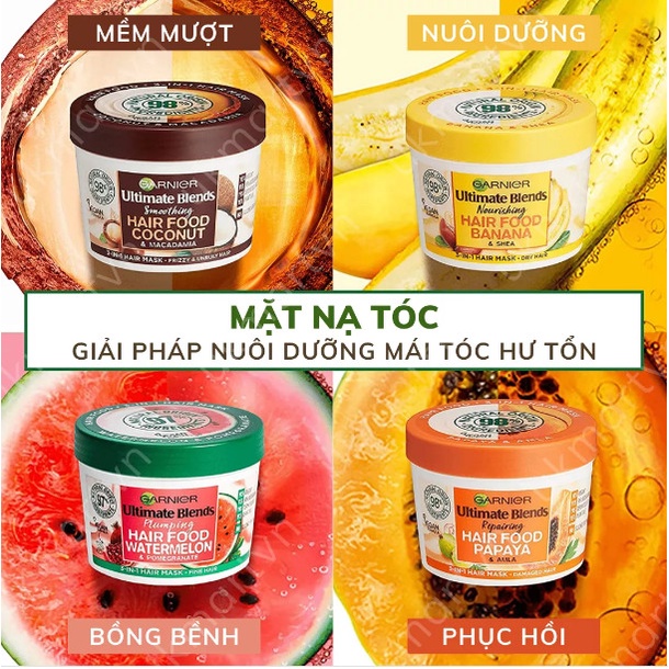 Kem ủ và dưỡng tóc đa công dụng Garnier Fructis Hair Food Mask