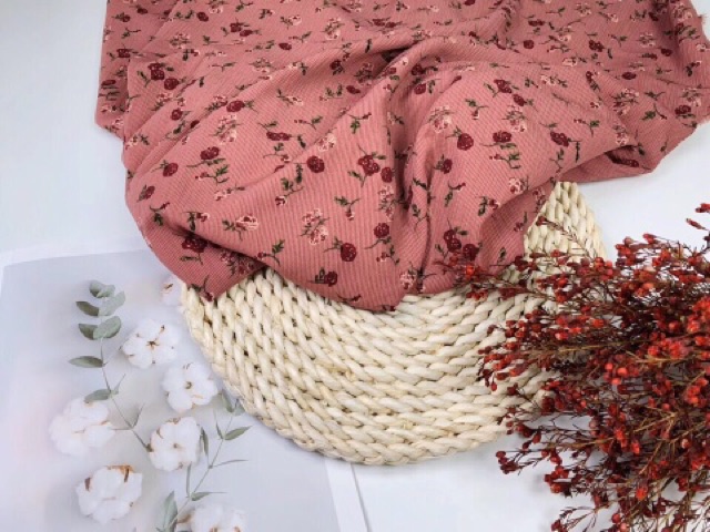 vải tằm gân thái mềm mát không nhăn