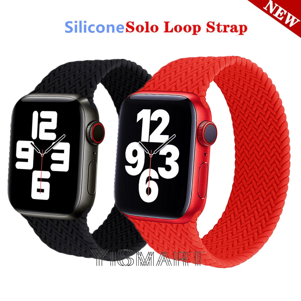 Dây Đeo Silicon Cho Đồng Hồ Thông Minh Apple Watch 6 Se 44mm 40mm Kích Thước 5 4 3 2 1 38mm 42mm