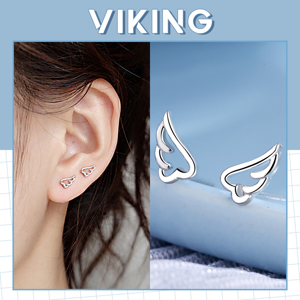 Khuyên Tai Bông Tai Nữ Hình Cánh Thiên Thần Nhẹ Nhàng Nữ Tính E21