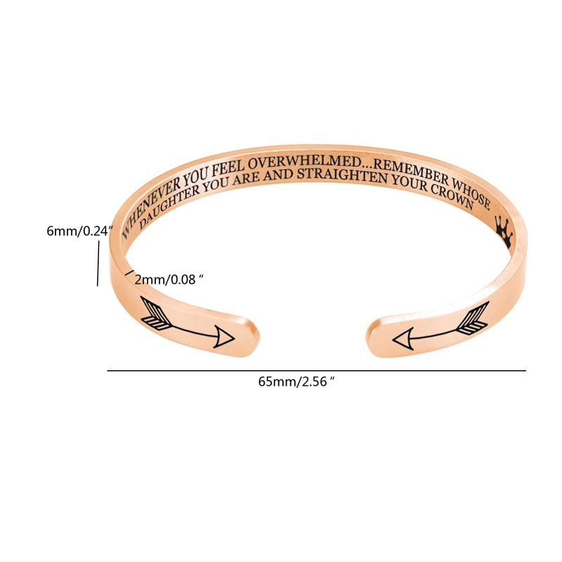 Vòng Tay Thép Không Gỉ Khắc Chữ Cho Ngày Của Mẹ Và Con Gái