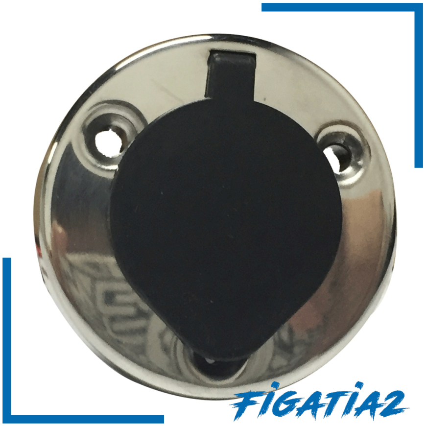 [FIGATIA2]Boat 2 Pin Stern Light Socket Plug-in Base Waterproof Stainless Steel Face Plate