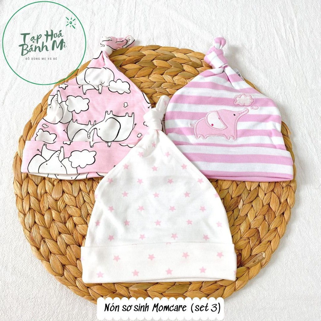 Nón sơ sinh Momcare  (lẻ và set 3)