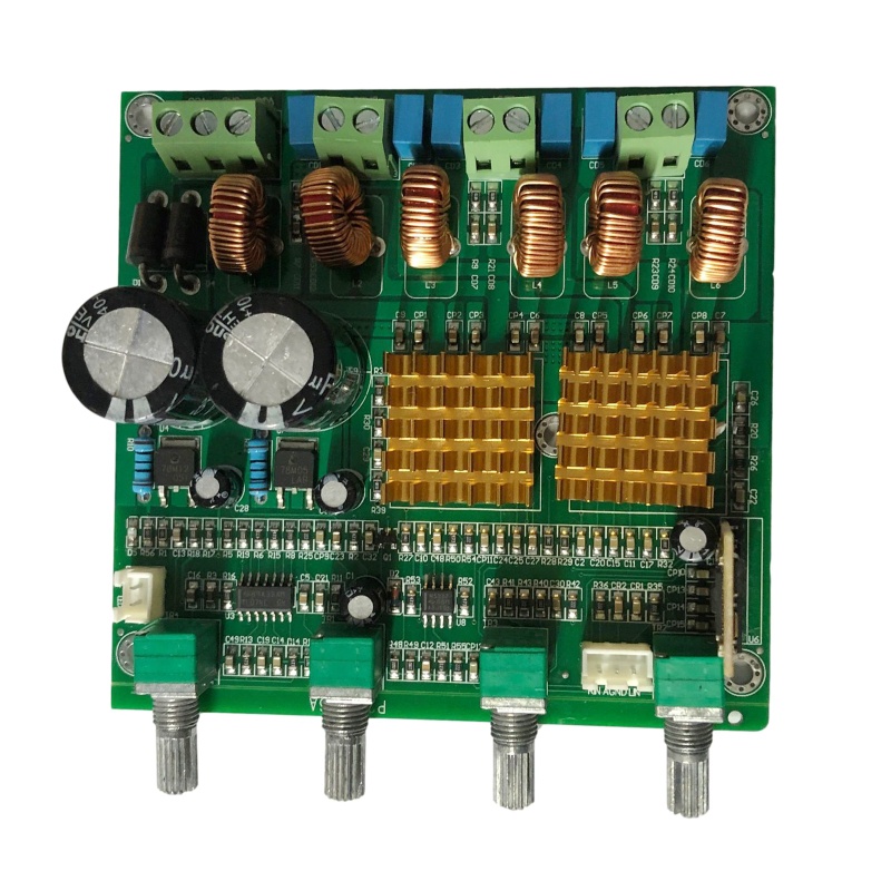 1 Bảng Mạch Khuếch Đại Âm Thanh Bass 100x92x38mm 3 Kênh Kết Nối Bluetooth 50Wx2 + 100W