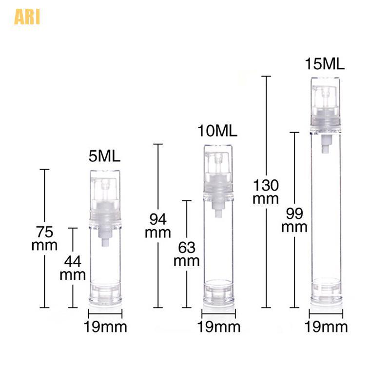 1 Lọ Rỗng Chiết Mỹ Phẩm 5 / 10 / 15ml Tiện Dụng Khi Đi Du Lịch
