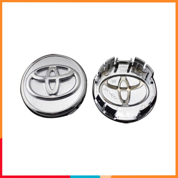Sản Phẩm  Sản phẩm Logo chụp mâm, vành bánh xe ô tô Toyota  Đường kính 57mm dùng cho xe Vios, Yaris và Altis ..