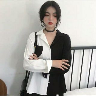 Sơ mi đũi phối màu siêu hót