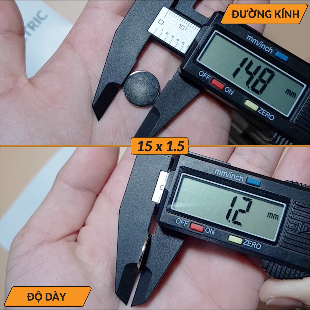 Nam Châm 20x3, 15x3, 12x3...Nam châm tròn vĩnh cửu lực hút mạnh N35