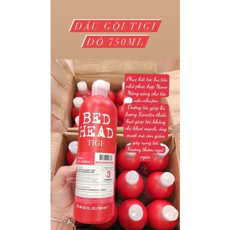 Bộ dầu gội TIGI đỏ 750ml*2