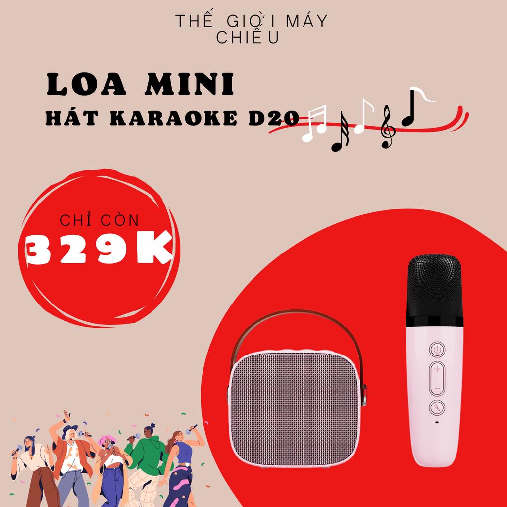 Loa Mini Hát Karaoke D20 Dành Cho Máy Chiếu Và Điện Thoại, Hỗ Trợ Bluetooth 5.0