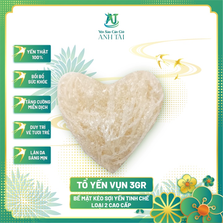 YẾN SÀO TINH CHẾ 2, CÓ TẶNG ĐƯỜNG PHÈN, TÁO ĐỎ, HỘP NHỎ DÙNG THỬ 3GR