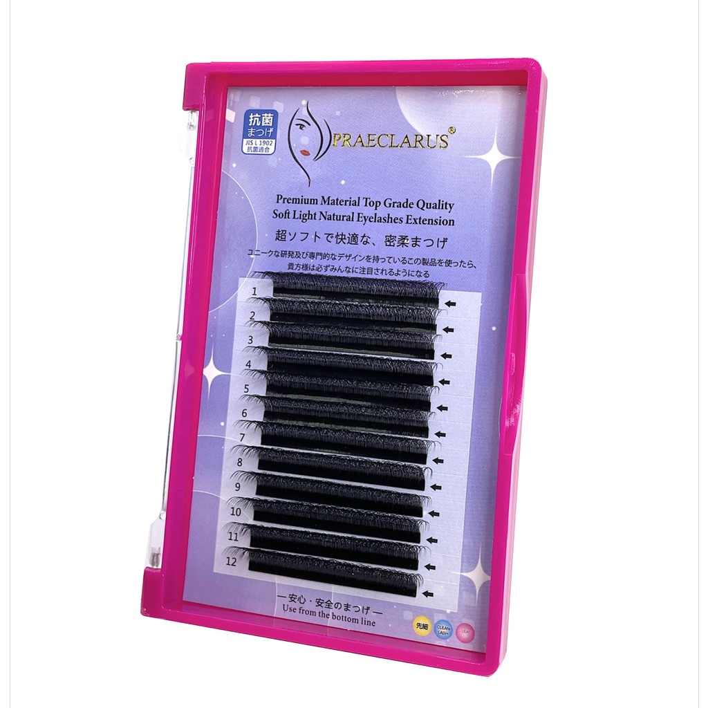 Lông Mi Giả Dày Tự Nhiên Sợi Lông Chồn 5D Mã 0.07mmFive-Leaf Clover Eyelash Extension Premium Materials Hand Woven Natural Thickness 0.07mm Mink 5D Four-Leaf Clover Lashes