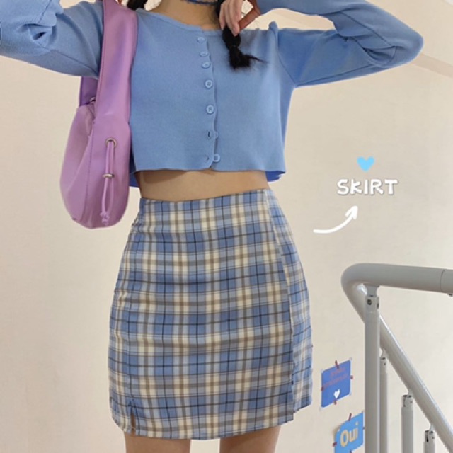 Chân váy Caro Ulzzang ( kèm lót trren) | BigBuy360 - bigbuy360.vn