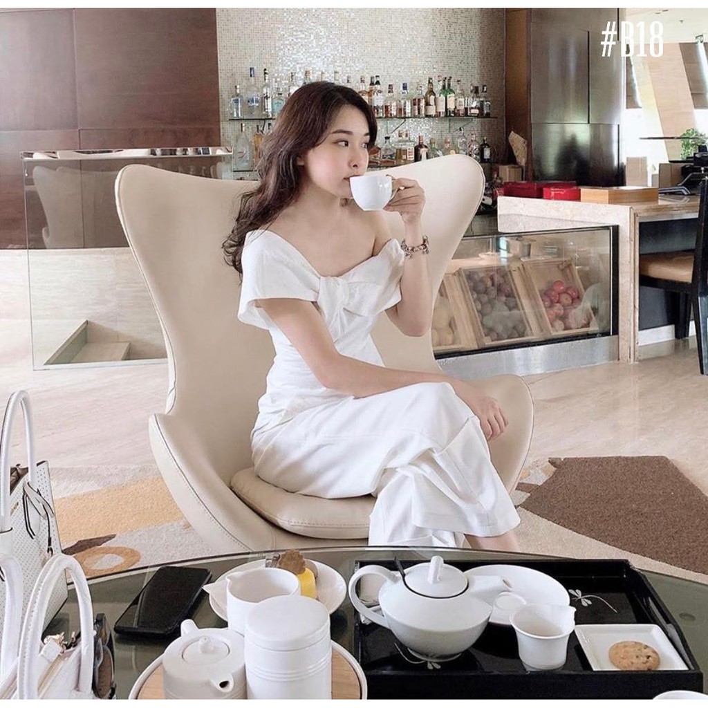 Áo lệch vai linen