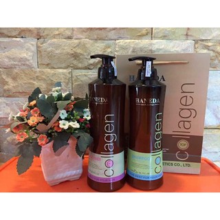 Cặp dầu gội xả collagen haneda 750ml