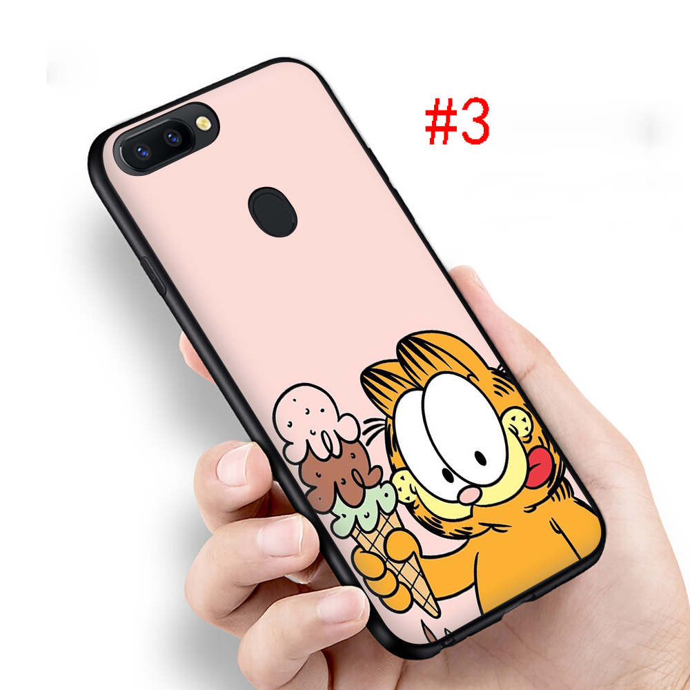 Cute Garfield Soft Silicone Phone Case OPPO F11 A9 2019 R15 R9S R17 F17 F19 X2 Pro