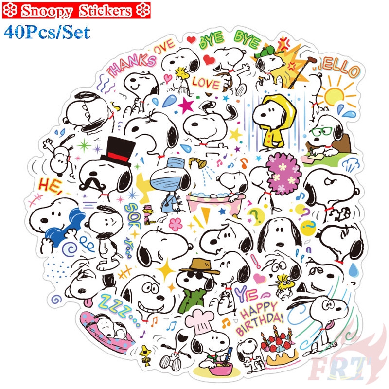 ❉ Snoopy - Series 01 PEANUTS Cartoon Stickers ❉ 40Pcs/Set DIY Decals Stickers for Diary Laptop Scrapbooks Skateboard