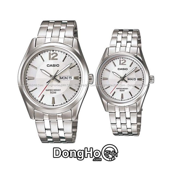 Đồng Hồ Cặp Đôi Casio MTP +LTP-1335D-7A Dây Kim Loại.