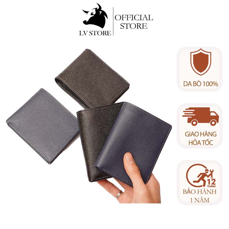 Ví da nam Cao Cấp LV01 Bóp Nam Da Bò Thật Nhiều Ngăn Đựng Được Tất Cả Các Loại Giấy Tờ Cơ Bản