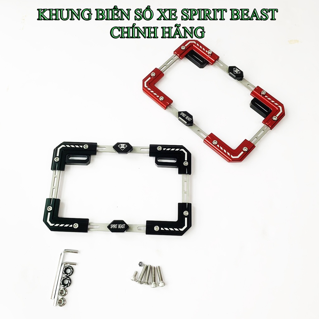 Khung Biển Số Xe máy Nhôm CNC Spirit Beast Chính Hãng