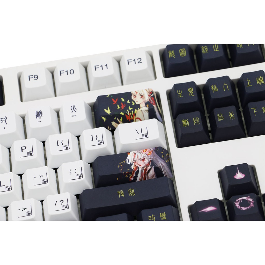 Bàn phím cơ Shiranui thăng hoa năm mặt PBT keycap akko cherry 104 IKBC108 / 87 big Filco