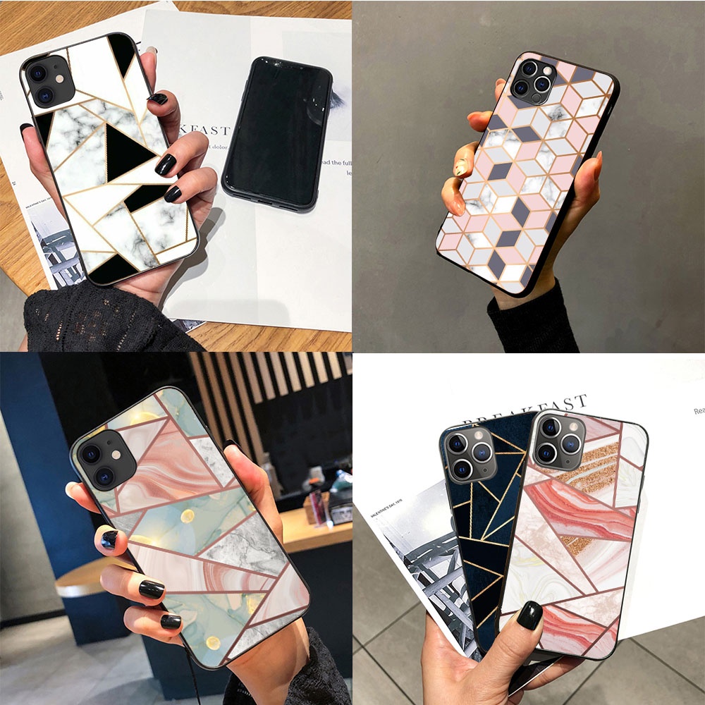 Ốp Điện Thoại TPU Silicon Mềm Họa Tiết Vân Kim Cương ZX-14 Cho iPhone 11 6 5 6S 8 5S XR 7 Max SE Pro Plus
