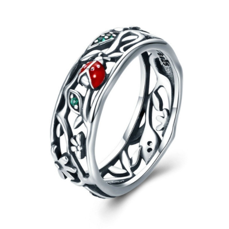 Perhiasan Cincin Silver Wanita Model Pohon Twisted