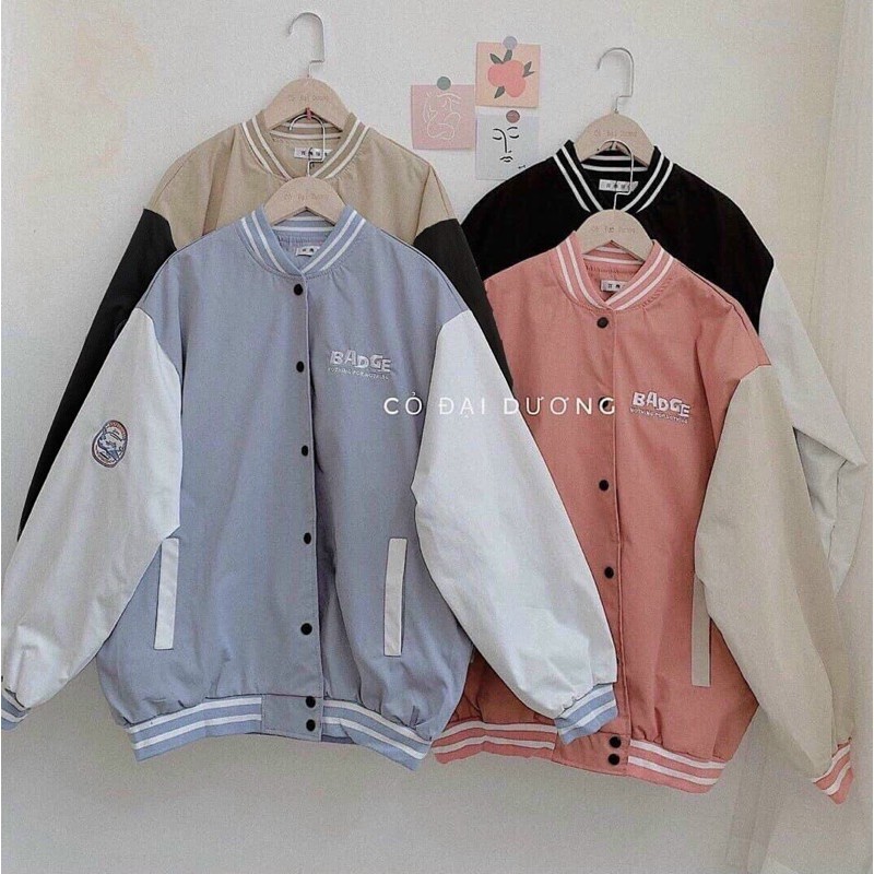 Áo Khoác Dù Bomber Thêu Form Rộng  Hình Dáng Thể Thao Cực Đẹp Unisex Unisex