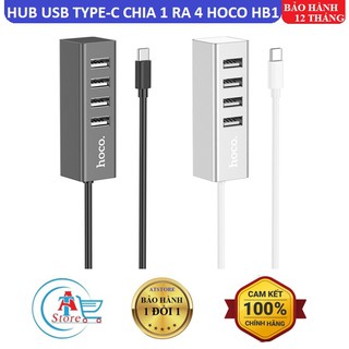 Hub usb type c 4 cổng hoco hb1 2.0 chính hãng - bh 1 năm