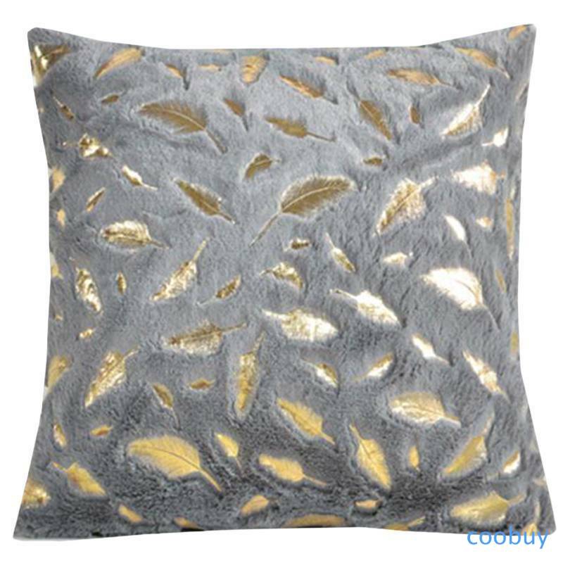 Soft Fur Pillow Cases Feather Pattern Cushion Cover Luxury Sofa Home Decoration CB❤❤