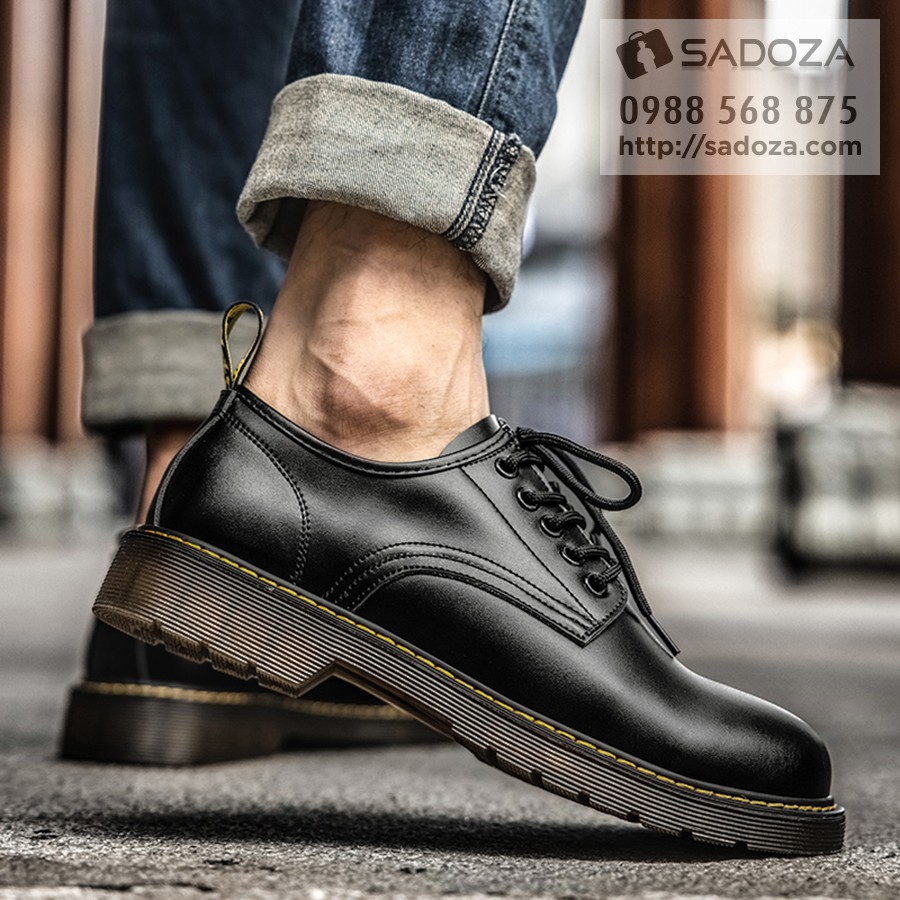 Giày Da Bò Nam - FREESHIP - Giày Da Nam Cổ Thấp Êm Mềm Thoáng Khí Chất Chơi GNK13 | BigBuy360 - bigbuy360.vn