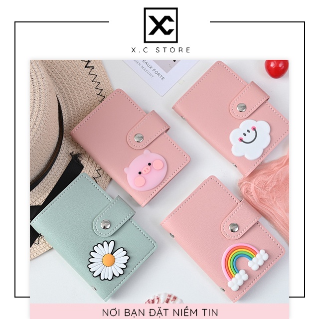 ví đựng thẻ ngân hàng, tiền cho nữ đa năng, tiện dụng, mini siêu cute