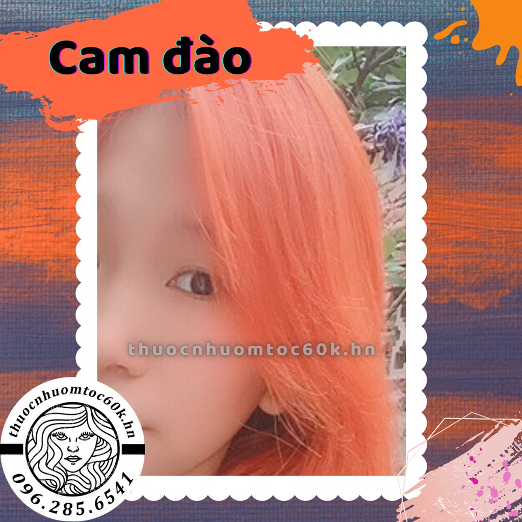 Thuốc nhuộm màu cam (cam đào) kèm trợ dưỡng găng tay | BigBuy360 - bigbuy360.vn