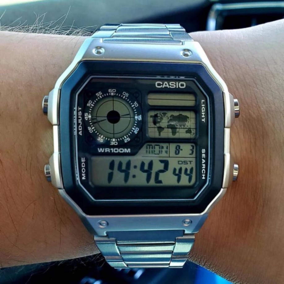 Đồng hồ nam Casio AE 1200-WHD classic chống nước 100m