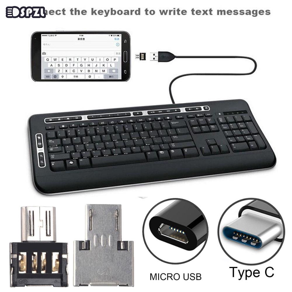 Type-C OTG Adapter Converter Silver Connector Mouse Keyboard Mini Type C USB Ipads