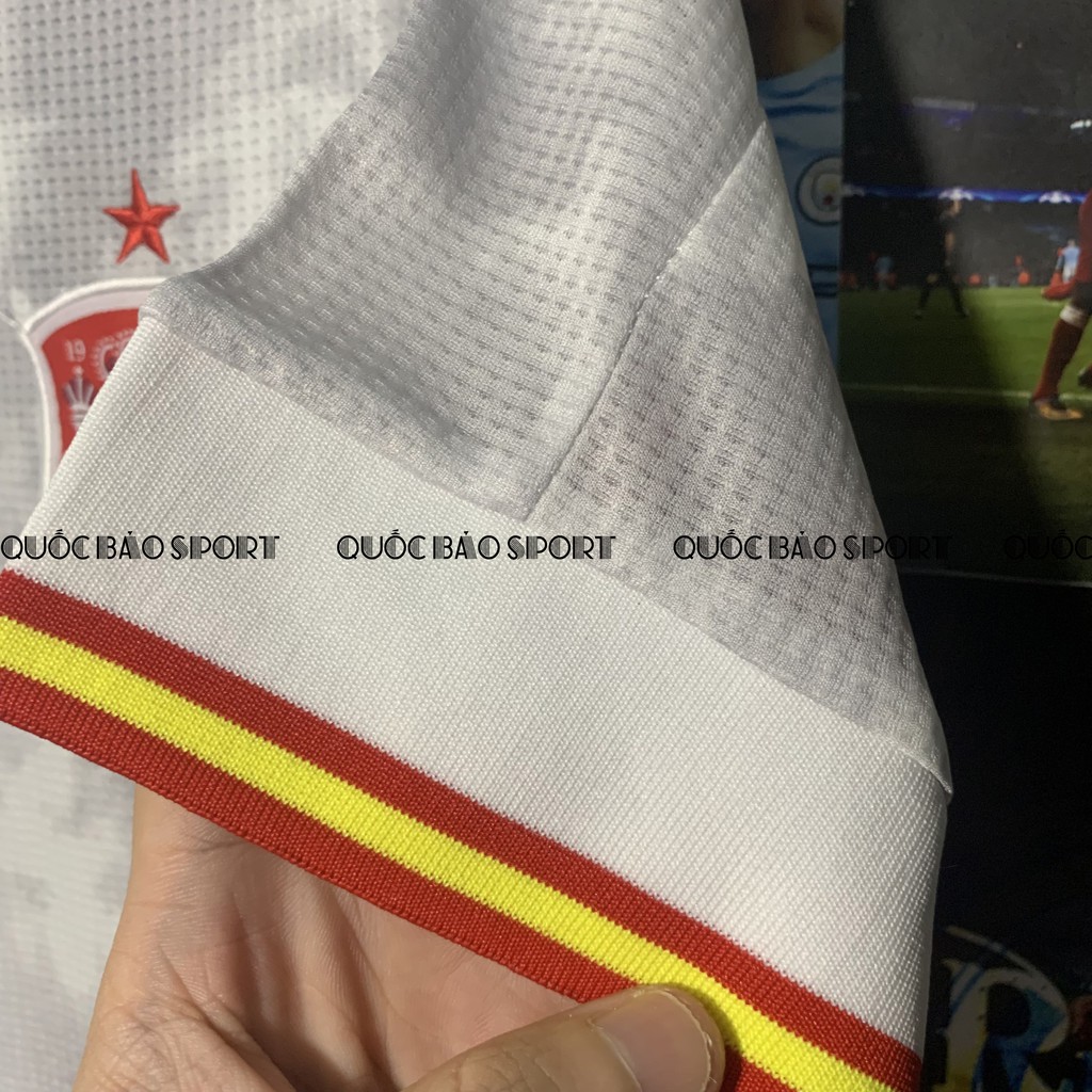 Tây Ban Nha trắng sân khách mùa euro 2021 - Bộ áo bóng đá bản Fan vải Thái cao cấp