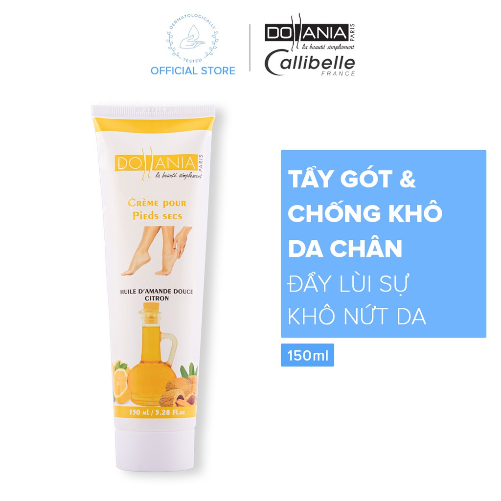 (HSD:10-2021)Kem dưỡng da chân chống nứt nẻ Dollania Crème Pour Pieds Secs 150ml - 0891028