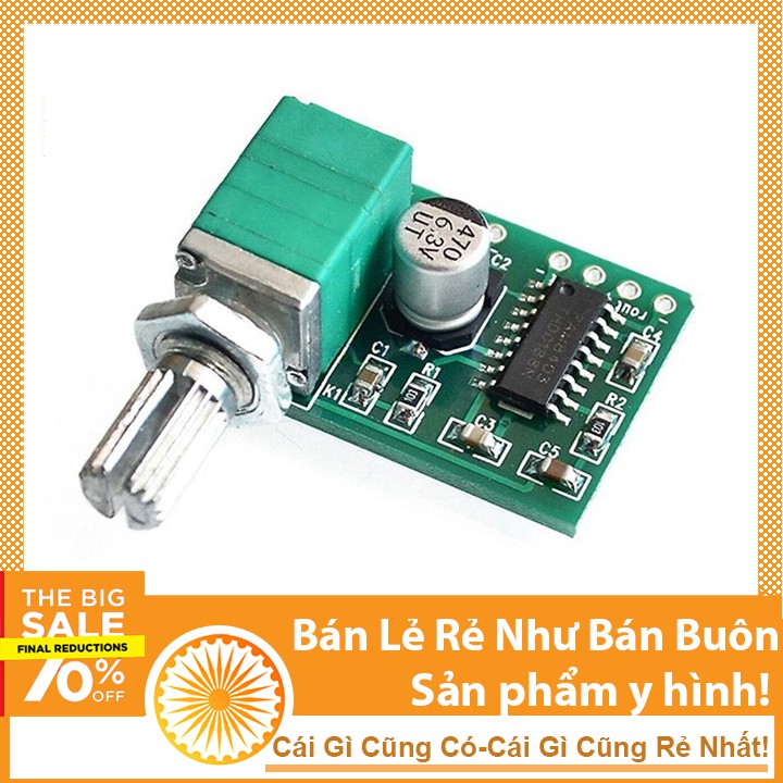 Anasa Mạch Loa PAM8403 2x3W 5V Có Triết Áp Chỉnh Âm Lượng Anasa