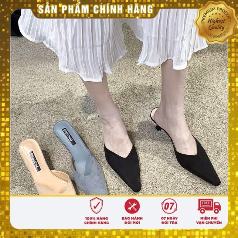 GIÁ GỐC dép guốc sục giày cao nữ gót tròn quảng châu mọi