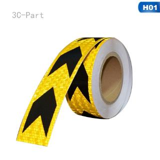 Set 3 cuộn băng keo dán cảnh báo an toàn hình mũi tên kích thước 5Cmx3M