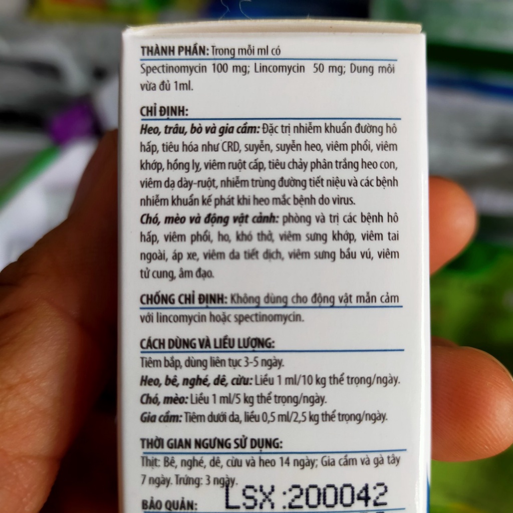 Sản phẩm chửa các vấn đề về hô hấp, tiêu hóa LS-FORT inj 20ml